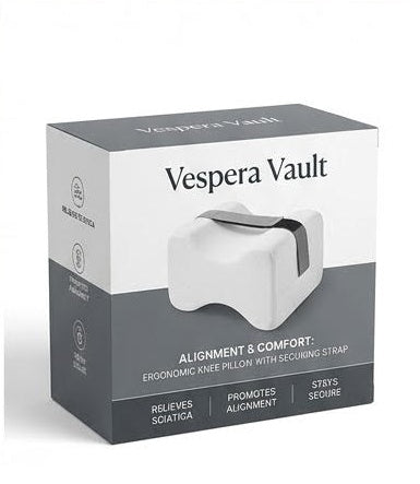 Vespera Vault™ Ergonomic Knee Pillow with Securing Strap